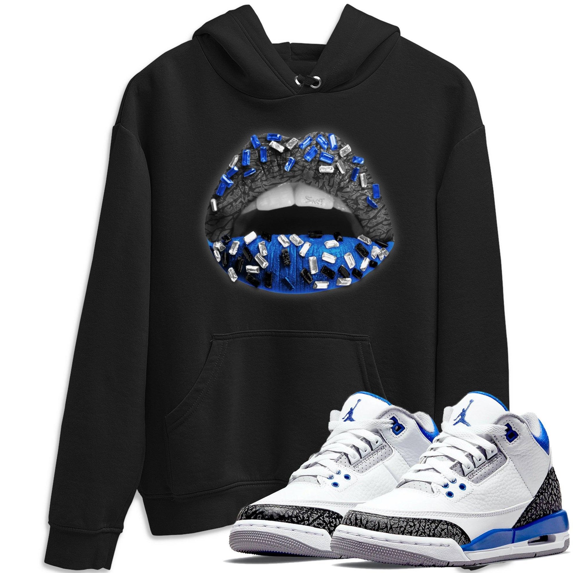 Jordan 3 Racer Blue Sneaker Match Tees Lips Jewel Sneaker Tees Jordan 3 Racer Blue Sneaker Release Tees Unisex Shirts