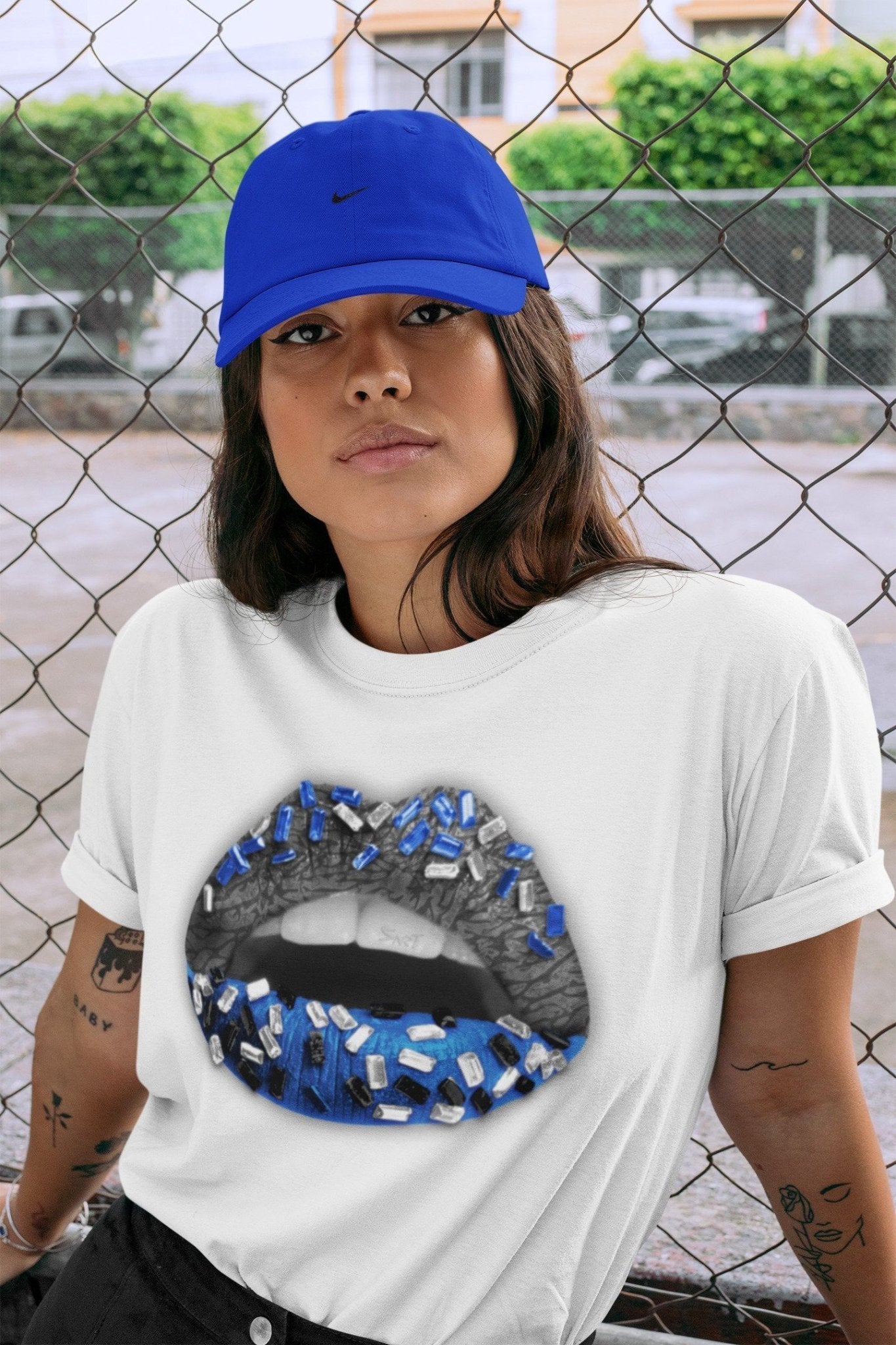 Jordan 3 Racer Blue Sneaker Match Tees Lips Jewel Sneaker Tees Jordan 3 Racer Blue Sneaker Release Tees Unisex Shirts