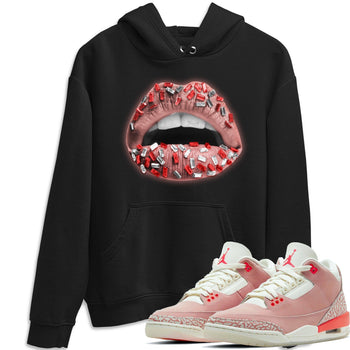 Jordan 3 Rust Pink Sneaker Match Tees Lips Jewel Sneaker Tees Jordan 3 Rust Pink Sneaker Release Tees Unisex Shirts