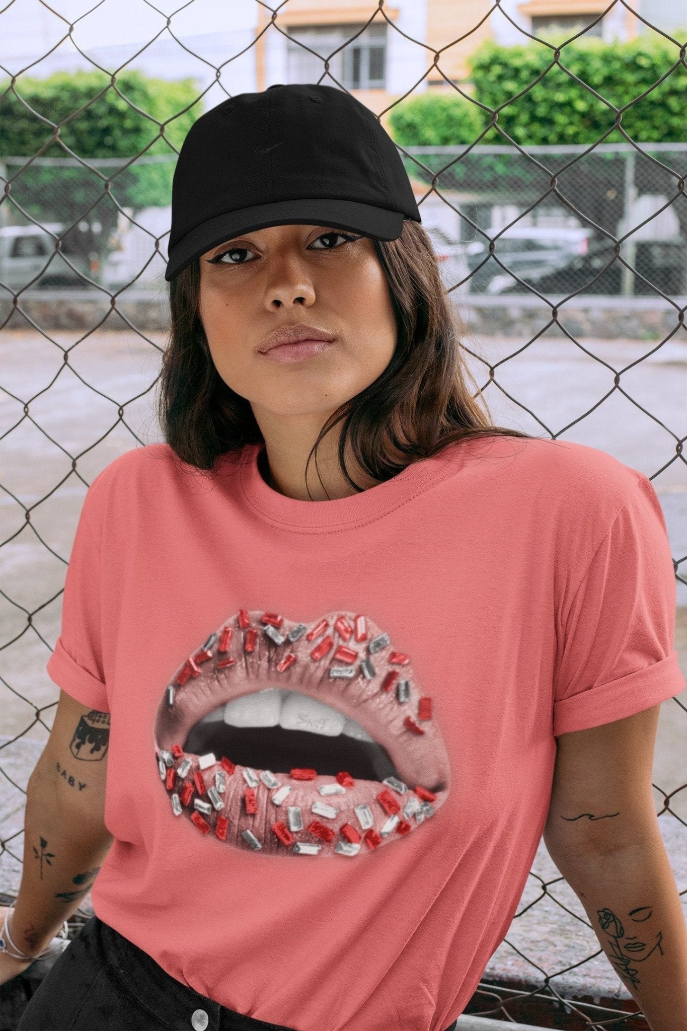 Jordan 3 Rust Pink Sneaker Match Tees Lips Jewel Sneaker Tees Jordan 3 Rust Pink Sneaker Release Tees Unisex Shirts