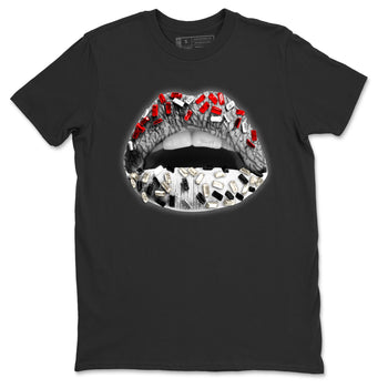 Air Jordan 3 White Cement Sneaker Match Tees Lips Jewel Sneaker Tees Air Jordan 3 Retro White Cement Sneaker Release Tees Unisex Shirts Black 2