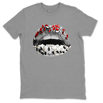 Air Jordan 3 White Cement Sneaker Match Tees Lips Jewel Sneaker Tees Air Jordan 3 Retro White Cement Sneaker Release Tees Unisex Shirts Heather Grey 2