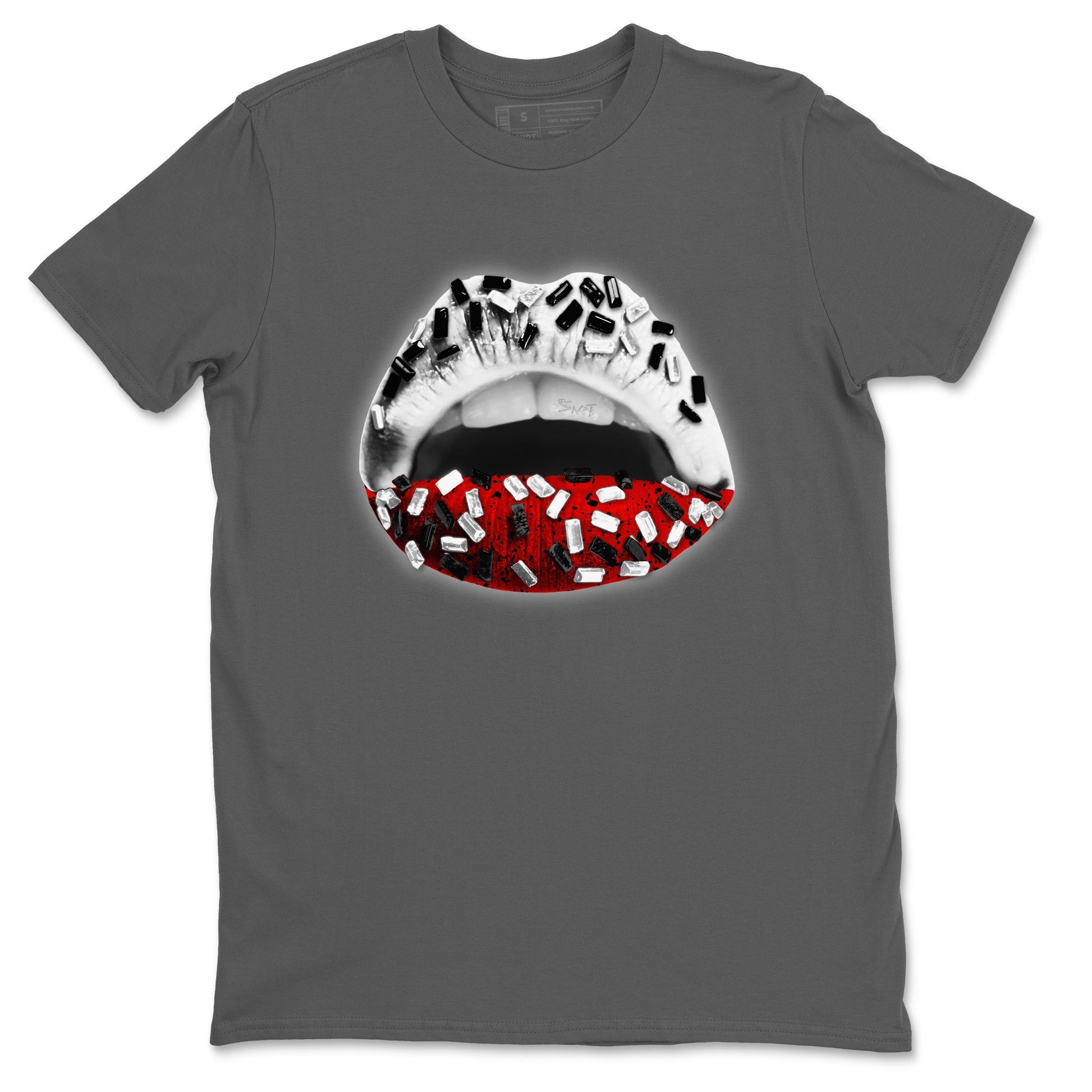 Air Jordan 4 Red Cement Sneaker Match Tees Lips Jewel Sneaker Tees Air Jordan 4 Retro Red Cement SNRT Sneaker Release Tees Unisex Shirts Cool Grey 2