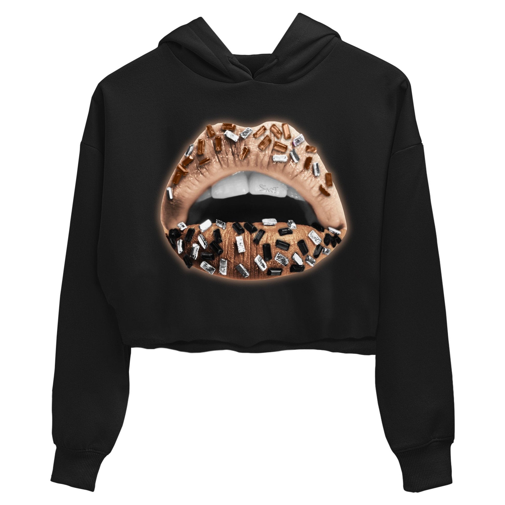 Jordan 4 Shimmer Sneaker Match Tees Lips Jewel Sneaker Tees Jordan 4 Shimmer Sneaker Release Tees Women's Shirts
