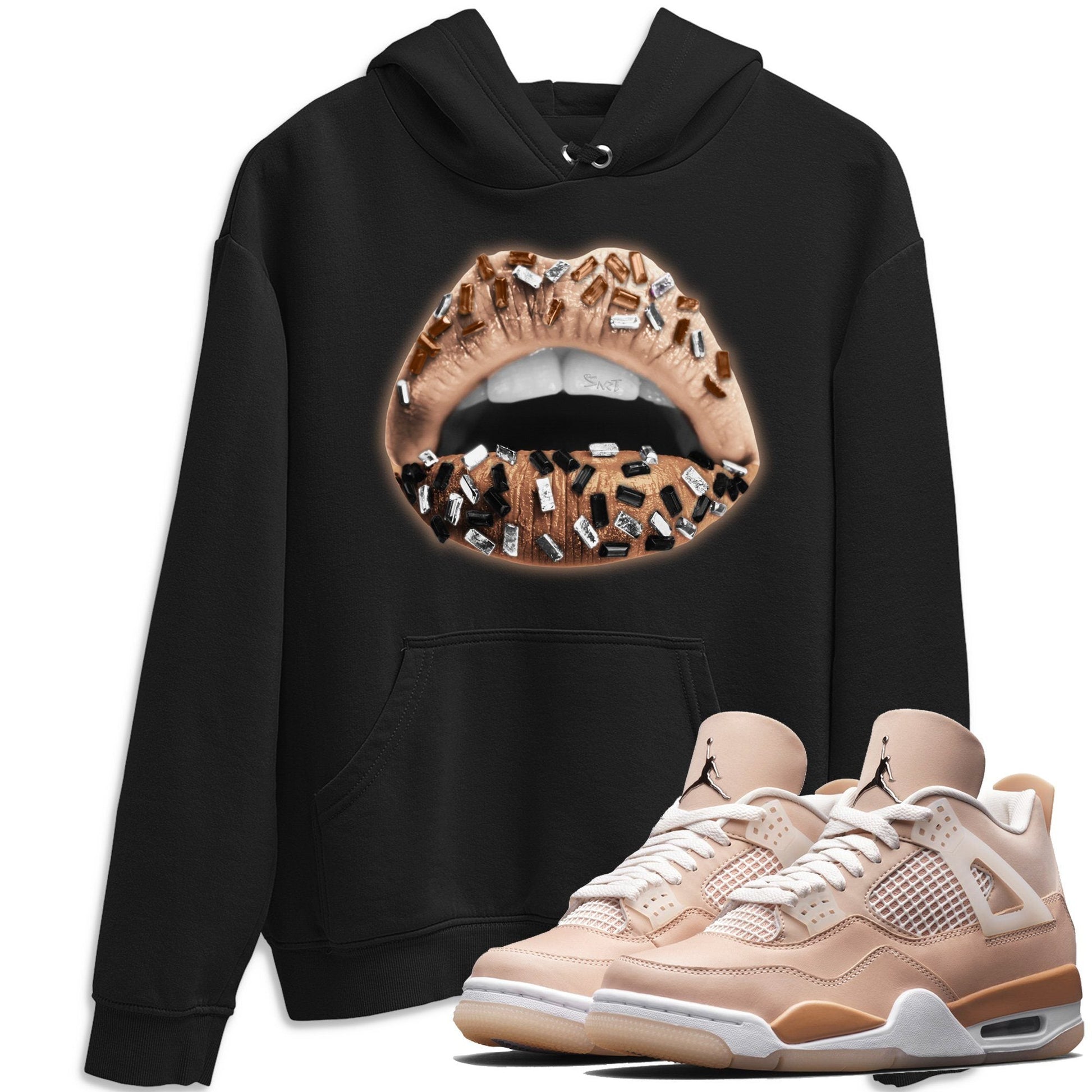Jordan 4 Shimmer Sneaker Match Tees Lips Jewel Sneaker Tees Jordan 4 Shimmer Sneaker Release Tees Unisex Shirts