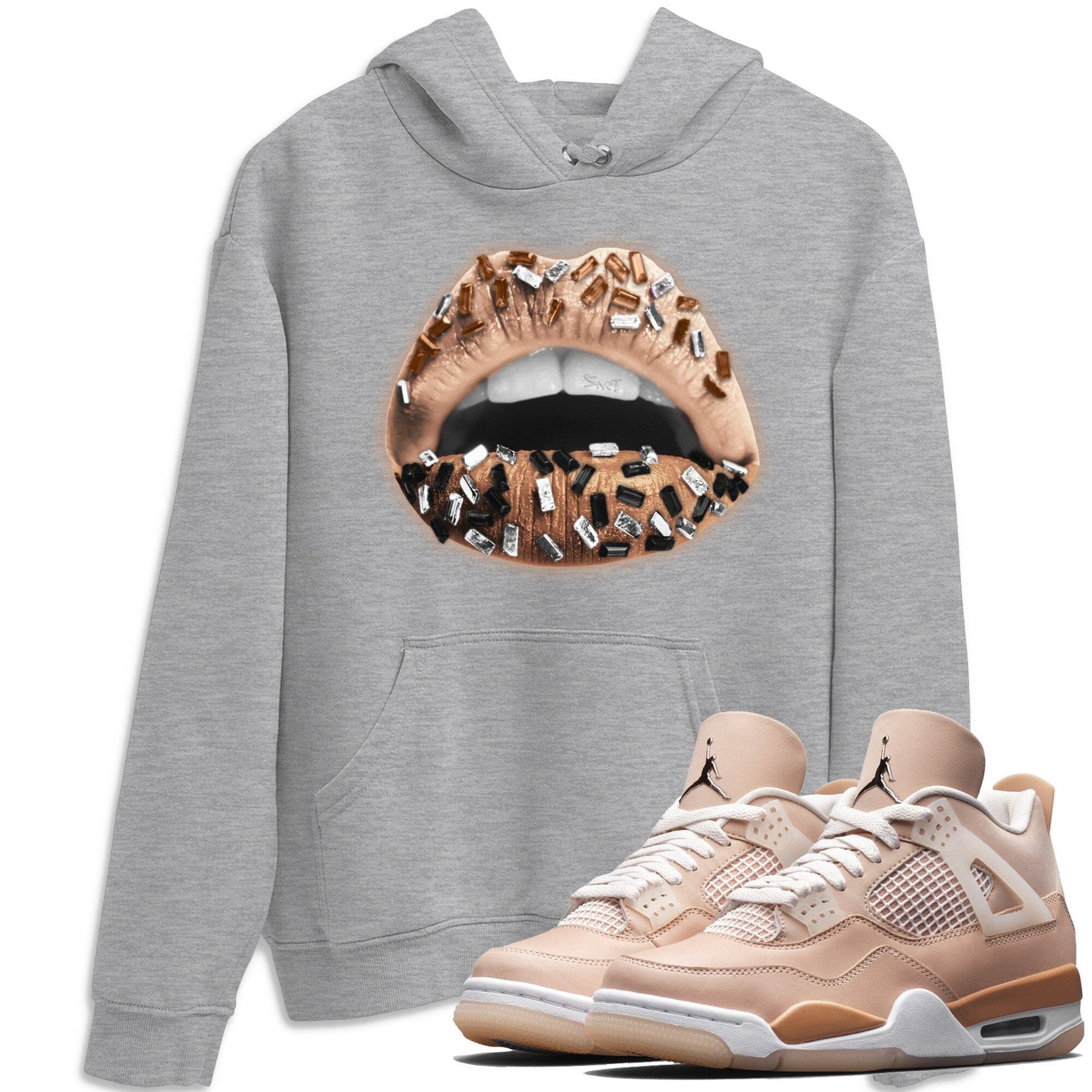 Jordan 4 Shimmer Sneaker Match Tees Lips Jewel Sneaker Tees Jordan 4 Shimmer Sneaker Release Tees Unisex Shirts