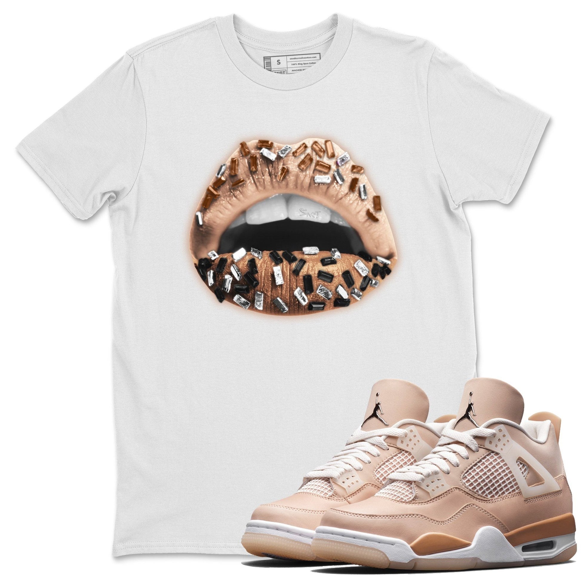 Jordan 4 Shimmer Sneaker Match Tees Lips Jewel Sneaker Tees Jordan 4 Shimmer Sneaker Release Tees Unisex Shirts
