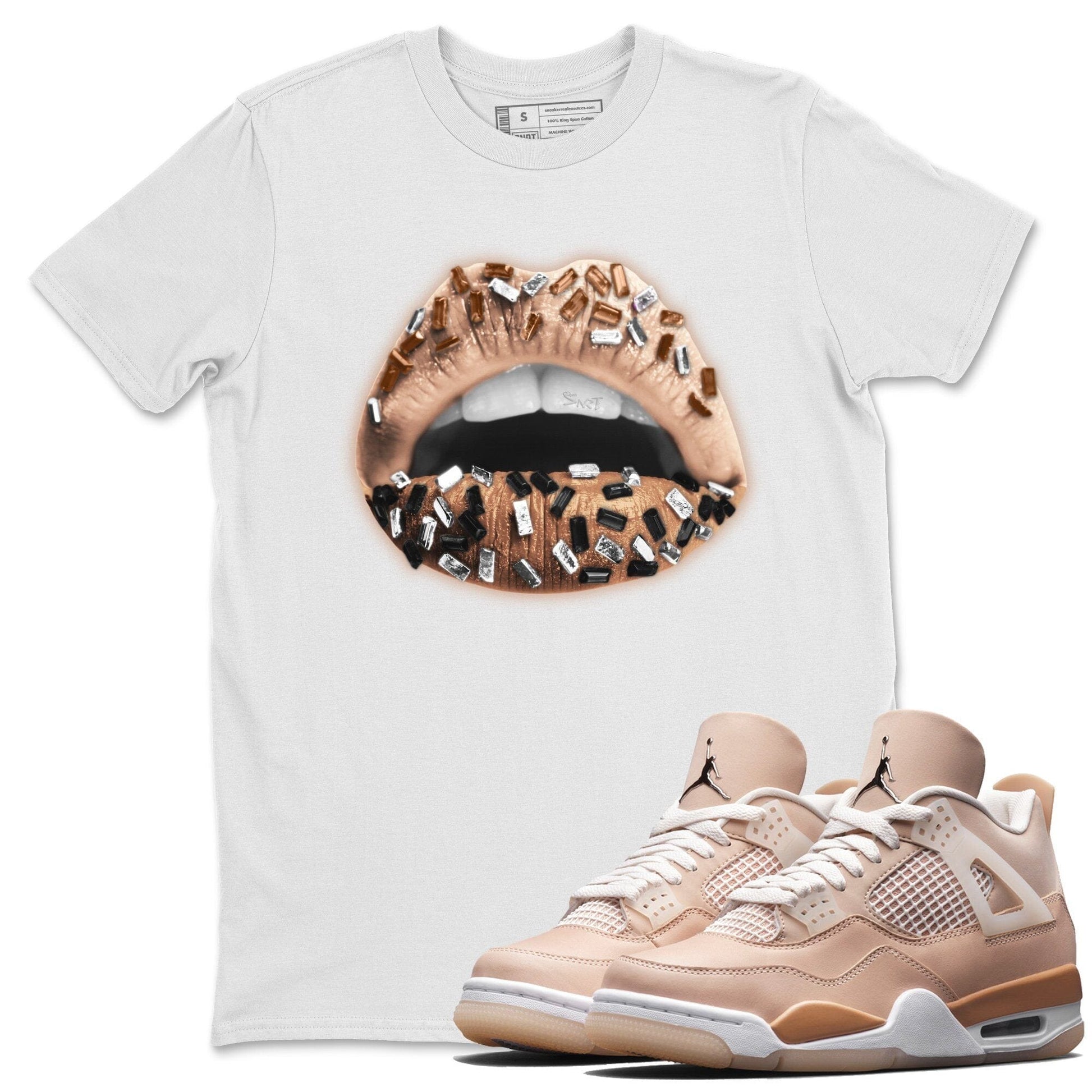 Jordan 4 Shimmer Sneaker Match Tees Lips Jewel Sneaker Tees Jordan 4 Shimmer Sneaker Release Tees Unisex Shirts