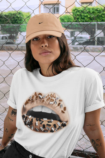 Jordan 4 Shimmer Sneaker Match Tees Lips Jewel Sneaker Tees Jordan 4 Shimmer Sneaker Release Tees Unisex Shirts