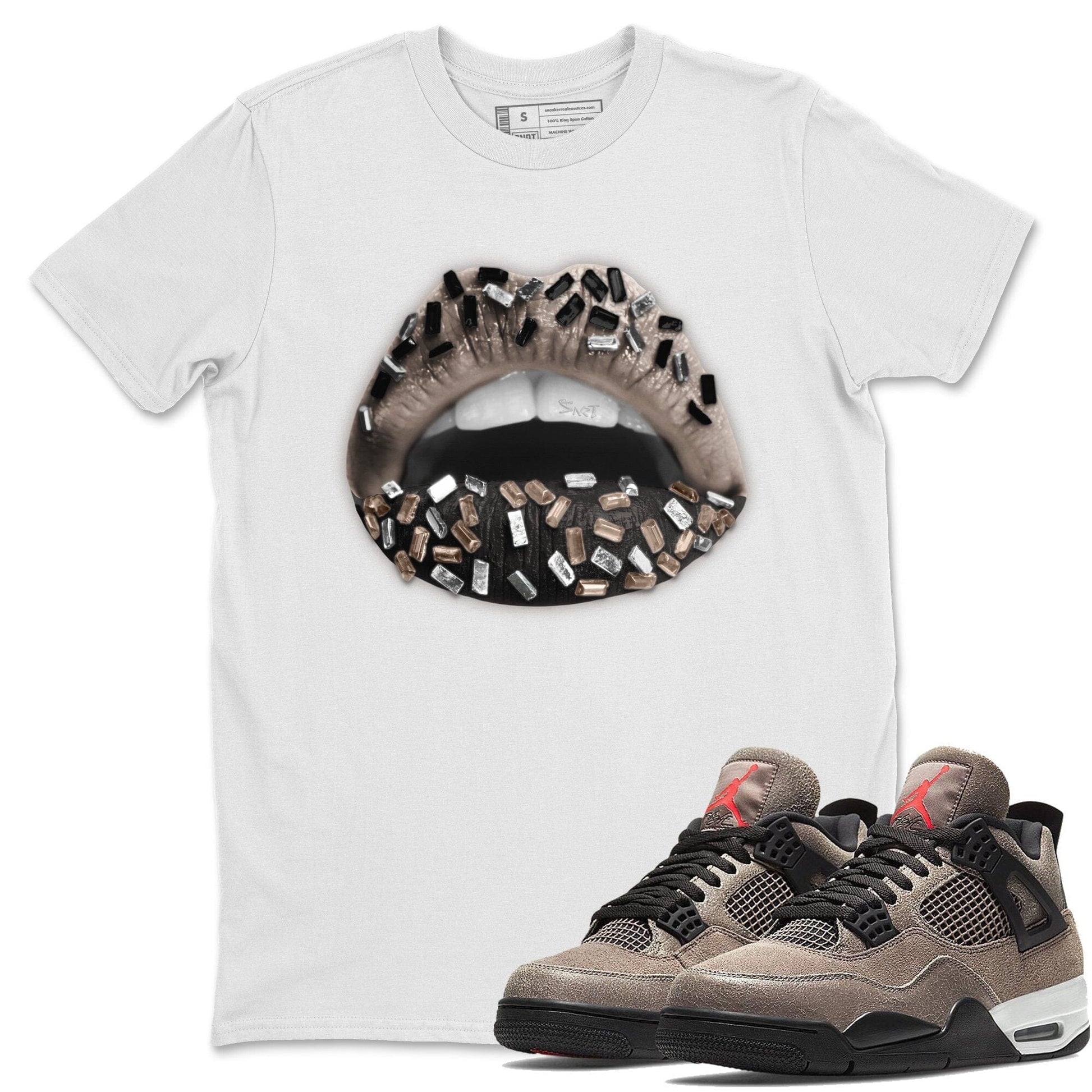 Jordan 4 Taupe Haze Sneaker Match Tees Lips Jewel Sneaker Tees Jordan 4 Taupe Haze Sneaker Release Tees Unisex Shirts