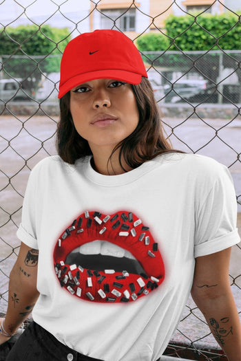 Jordan 5 Raging Bull Sneaker Match Tees Lips Jewel Sneaker Tees Jordan 5 Raging Bull Sneaker Release Tees Unisex Shirts