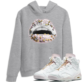 Jordan 6 Gold Hoops Sneaker Match Tees Lips Jewel Sneaker Tees Jordan 6 Gold Hoops Sneaker Release Tees Unisex Shirts