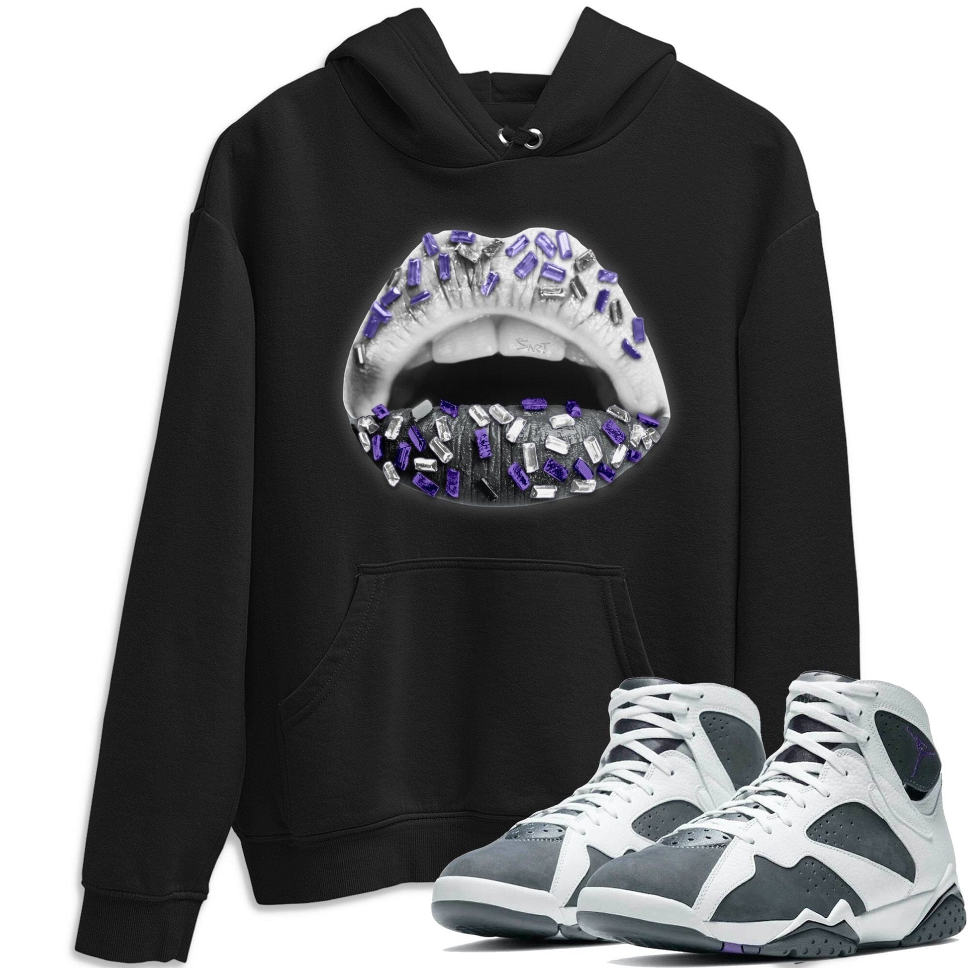 Jordan 7 Flint Sneaker Match Tees Lips Jewel Sneaker Tees Jordan 7 Flint Sneaker Release Tees Unisex Shirts
