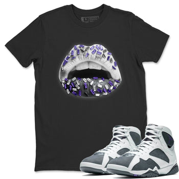 Jordan 7 Flint Sneaker Match Tees Lips Jewel Sneaker Tees Jordan 7 Flint Sneaker Release Tees Unisex Shirts