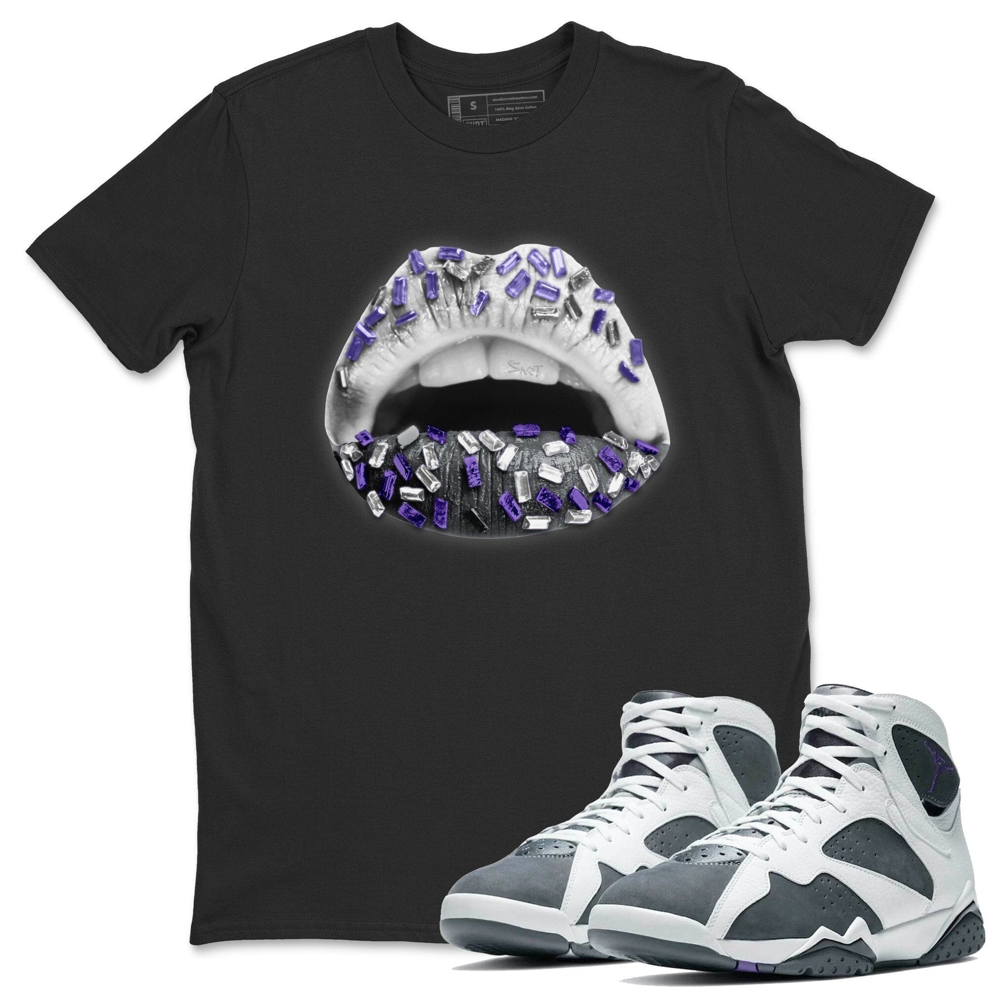 Jordan 7 Flint Sneaker Match Tees Lips Jewel Sneaker Tees Jordan 7 Flint Sneaker Release Tees Unisex Shirts
