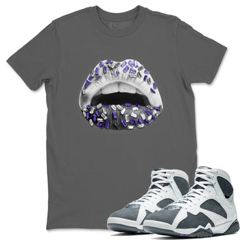 Jordan 7 Flint Sneaker Match Tees Lips Jewel Sneaker Tees Jordan 7 Flint Sneaker Release Tees Unisex Shirts