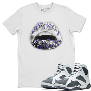 Jordan 7 Flint Sneaker Match Tees Lips Jewel Sneaker Tees Jordan 7 Flint Sneaker Release Tees Unisex Shirts