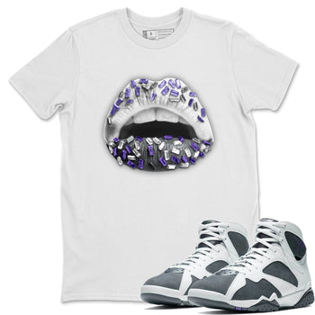 Jordan 7 Flint Sneaker Match Tees Lips Jewel Sneaker Tees Jordan 7 Flint Sneaker Release Tees Unisex Shirts