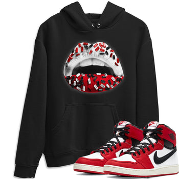 Jordan 1 Chicago Sneaker Match Tees Lips Jewel Sneaker Tees Jordan 1 Chicago Sneaker Release Tees Unisex Shirts