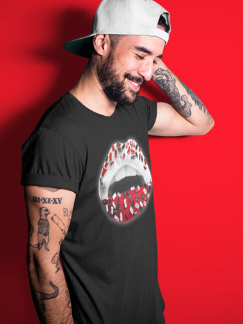 Jordan 1 Chicago Sneaker Match Tees Lips Jewel Sneaker Tees Jordan 1 Chicago Sneaker Release Tees Unisex Shirts