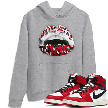 Jordan 1 Chicago Sneaker Match Tees Lips Jewel Sneaker Tees Jordan 1 Chicago Sneaker Release Tees Unisex Shirts
