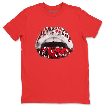 Jordan 1 Chicago Sneaker Match Tees Lips Jewel Sneaker Tees Jordan 1 Chicago Sneaker Release Tees Unisex Shirts