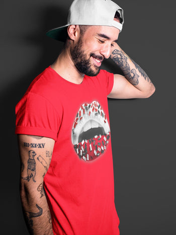 Jordan 1 Chicago Sneaker Match Tees Lips Jewel Sneaker Tees Jordan 1 Chicago Sneaker Release Tees Unisex Shirts
