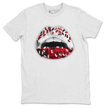 Jordan 1 Chicago Sneaker Match Tees Lips Jewel Sneaker Tees Jordan 1 Chicago Sneaker Release Tees Unisex Shirts