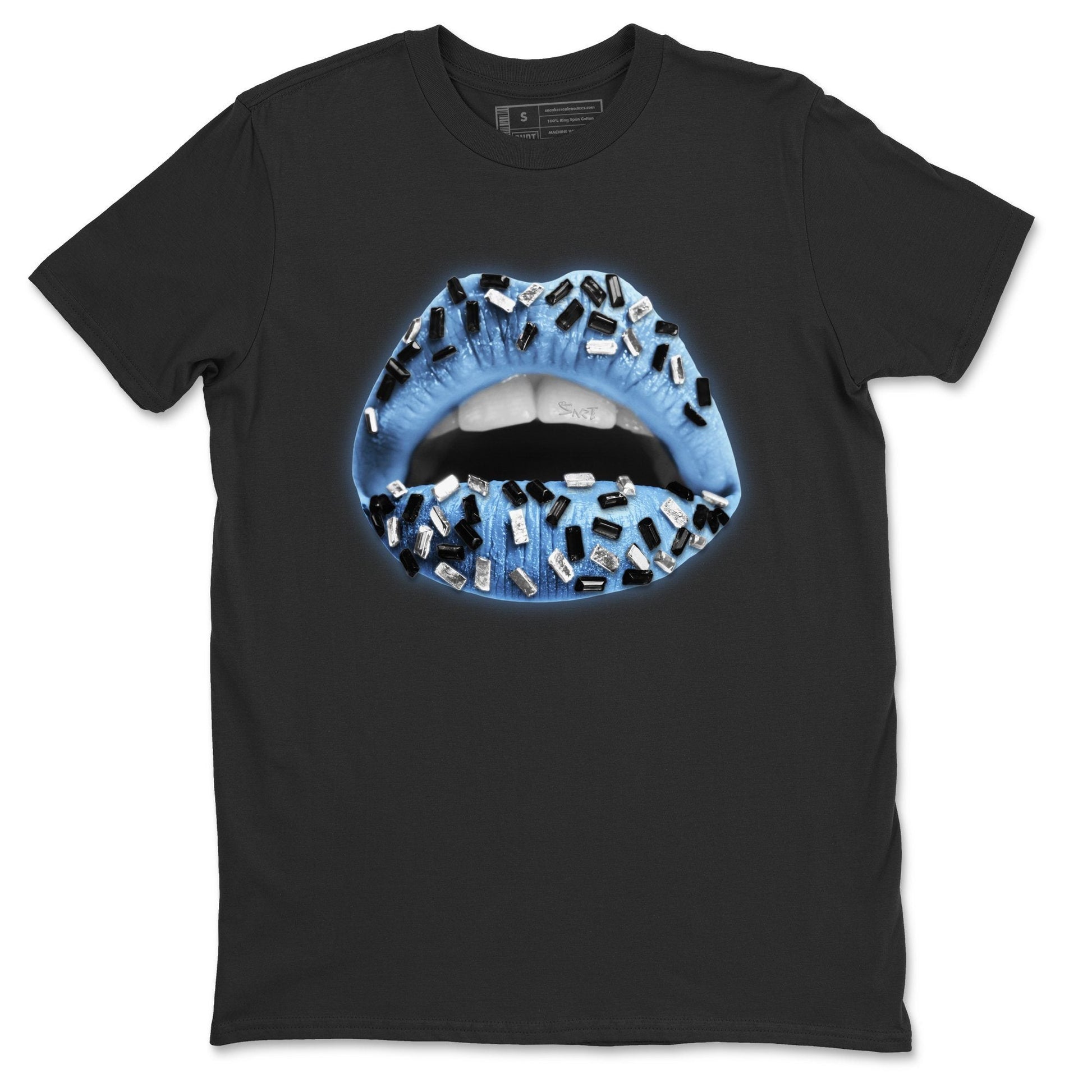 Jordan 1 University Blue Sneaker Match Tees Lips Jewel Sneaker Tees Jordan 1 University Blue Sneaker Release Tees Unisex Shirts