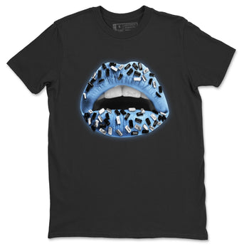 Jordan 1 University Blue Sneaker Match Tees Lips Jewel Sneaker Tees Jordan 1 University Blue Sneaker Release Tees Unisex Shirts