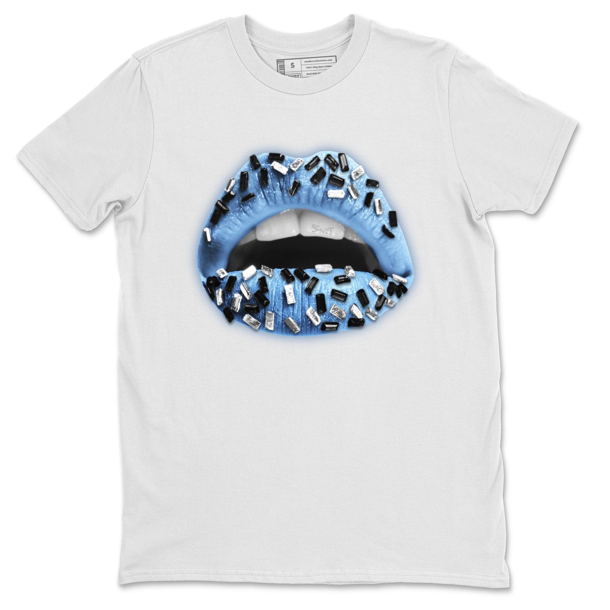 Jordan 1 University Blue Sneaker Match Tees Lips Jewel Sneaker Tees Jordan 1 University Blue Sneaker Release Tees Unisex Shirts