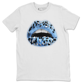 Jordan 1 University Blue Sneaker Match Tees Lips Jewel Sneaker Tees Jordan 1 University Blue Sneaker Release Tees Unisex Shirts