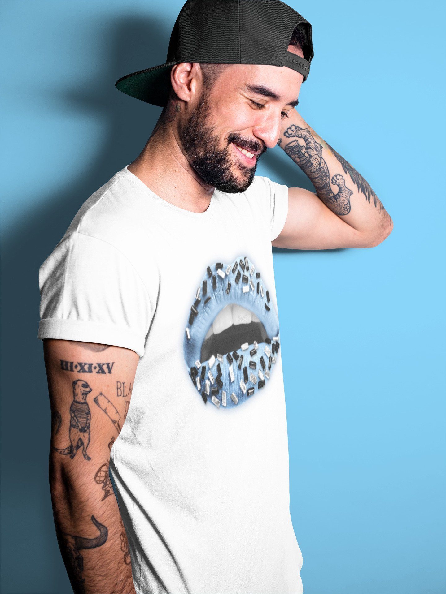 Jordan 1 University Blue Sneaker Match Tees Lips Jewel Sneaker Tees Jordan 1 University Blue Sneaker Release Tees Unisex Shirts