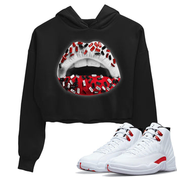Jordan 12 Twist Sneaker Match Tees Lips Jewel Sneaker Tees Jordan 12 Twist Sneaker Release Tees Women's Shirts