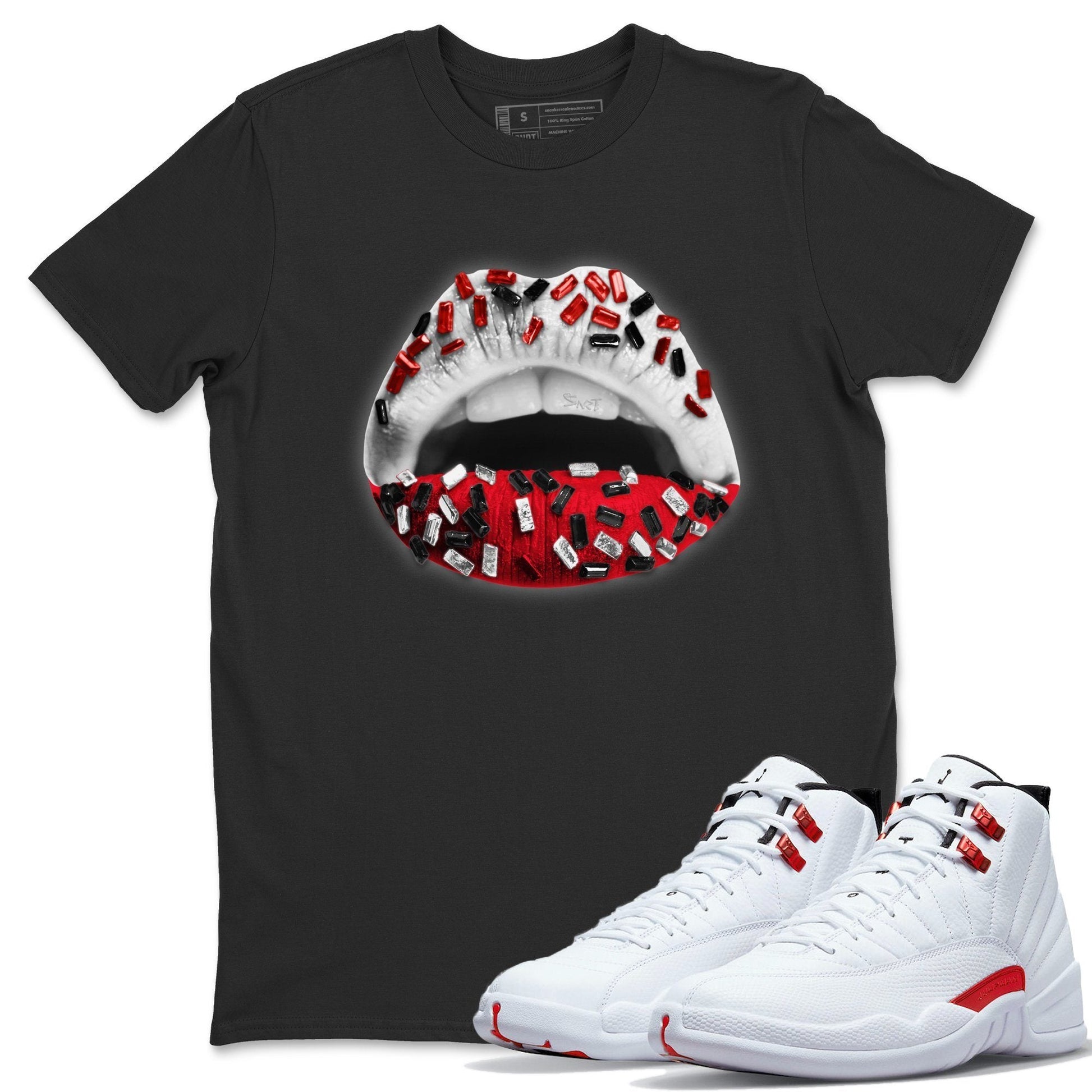 Jordan 12 Twist Sneaker Match Tees Lips Jewel Sneaker Tees Jordan 12 Twist Sneaker Release Tees Unisex Shirts
