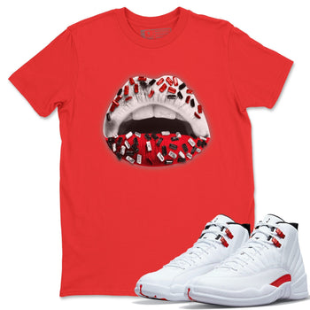 Jordan 12 Twist Sneaker Match Tees Lips Jewel Sneaker Tees Jordan 12 Twist Sneaker Release Tees Unisex Shirts
