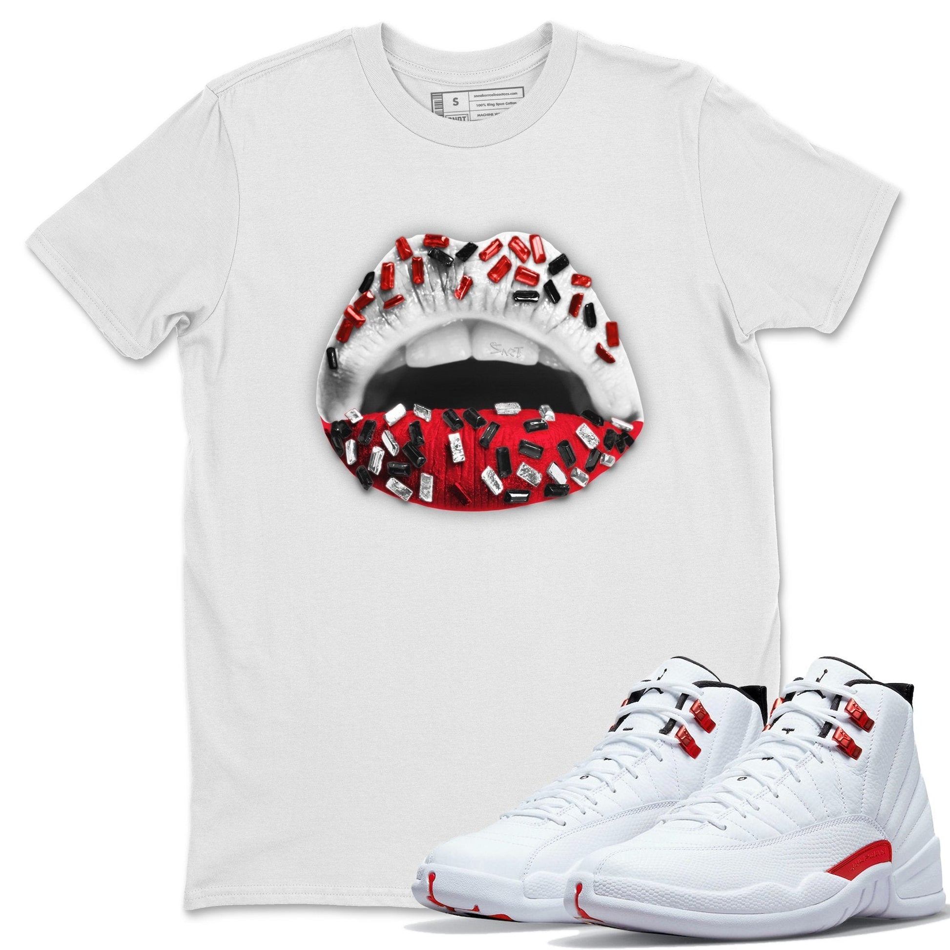 Jordan 12 Twist Sneaker Match Tees Lips Jewel Sneaker Tees Jordan 12 Twist Sneaker Release Tees Unisex Shirts