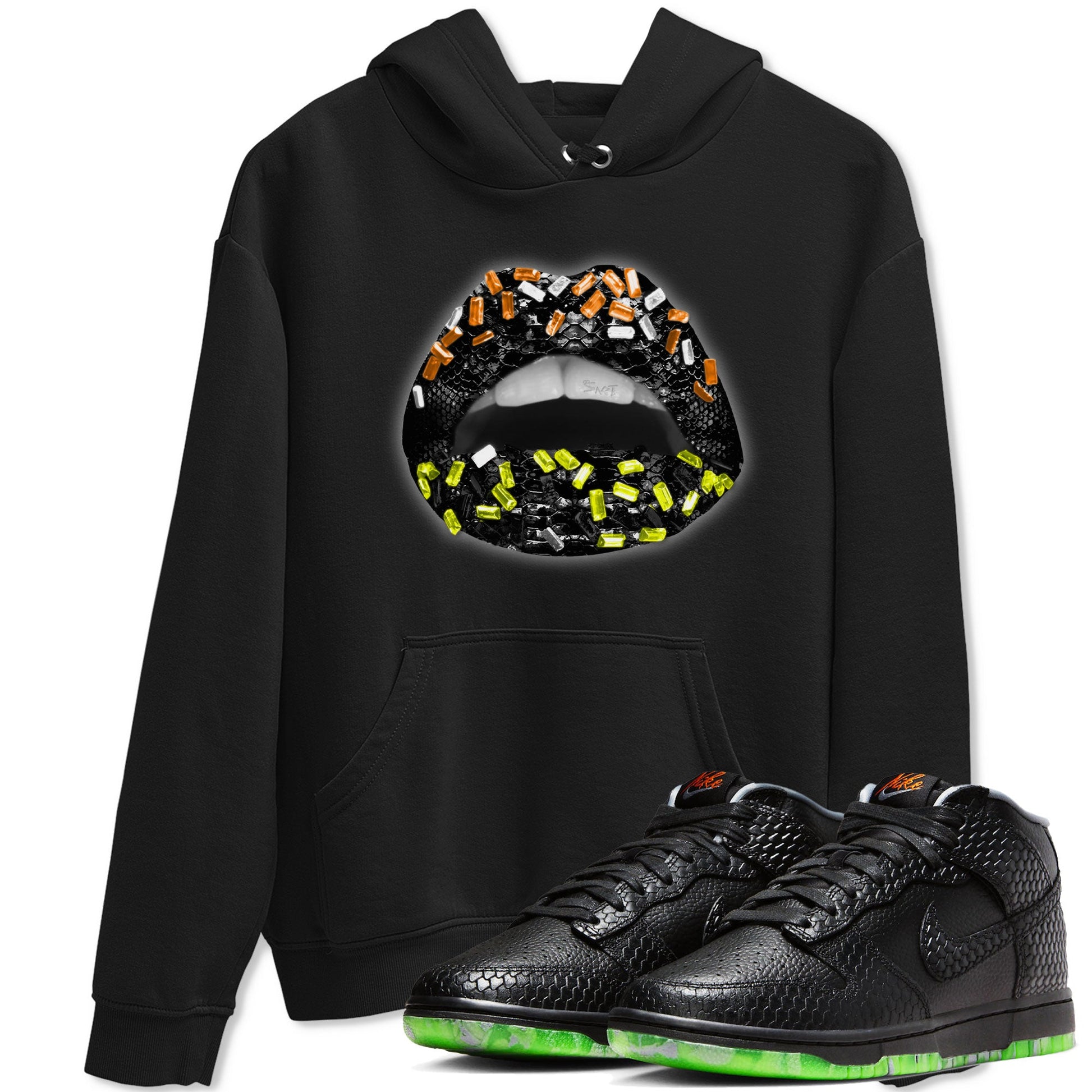 Dunk Mid Premium shirt to match jordans Lips Jewel sneaker tees Dunk Mid Halloween SNRT Sneaker Tees Sneaker Matching Clothing Brand Unisex Sneaker Tee Black 1 T-Shirt