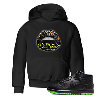 Dunk Mid Premium shirt to match jordans Lips Jewel sneaker tees Dunk Mid Halloween SNRT Sneaker Tees Sneaker Matching Clothing Brand Baby Toddler Black 1 T-Shirt
