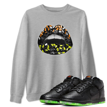 Dunk Mid Premium shirt to match jordans Lips Jewel sneaker tees Dunk Mid Halloween SNRT Sneaker Tees Sneaker Matching Clothing Brand Unisex Sneaker Tee Heather Grey 1 T-Shirt