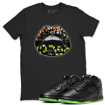 Dunk Mid Premium shirt to match jordans Lips Jewel sneaker tees Dunk Mid Halloween SNRT Sneaker Tees Sneaker Matching Clothing Brand Unisex Sneaker Tee Black 1 T-Shirt