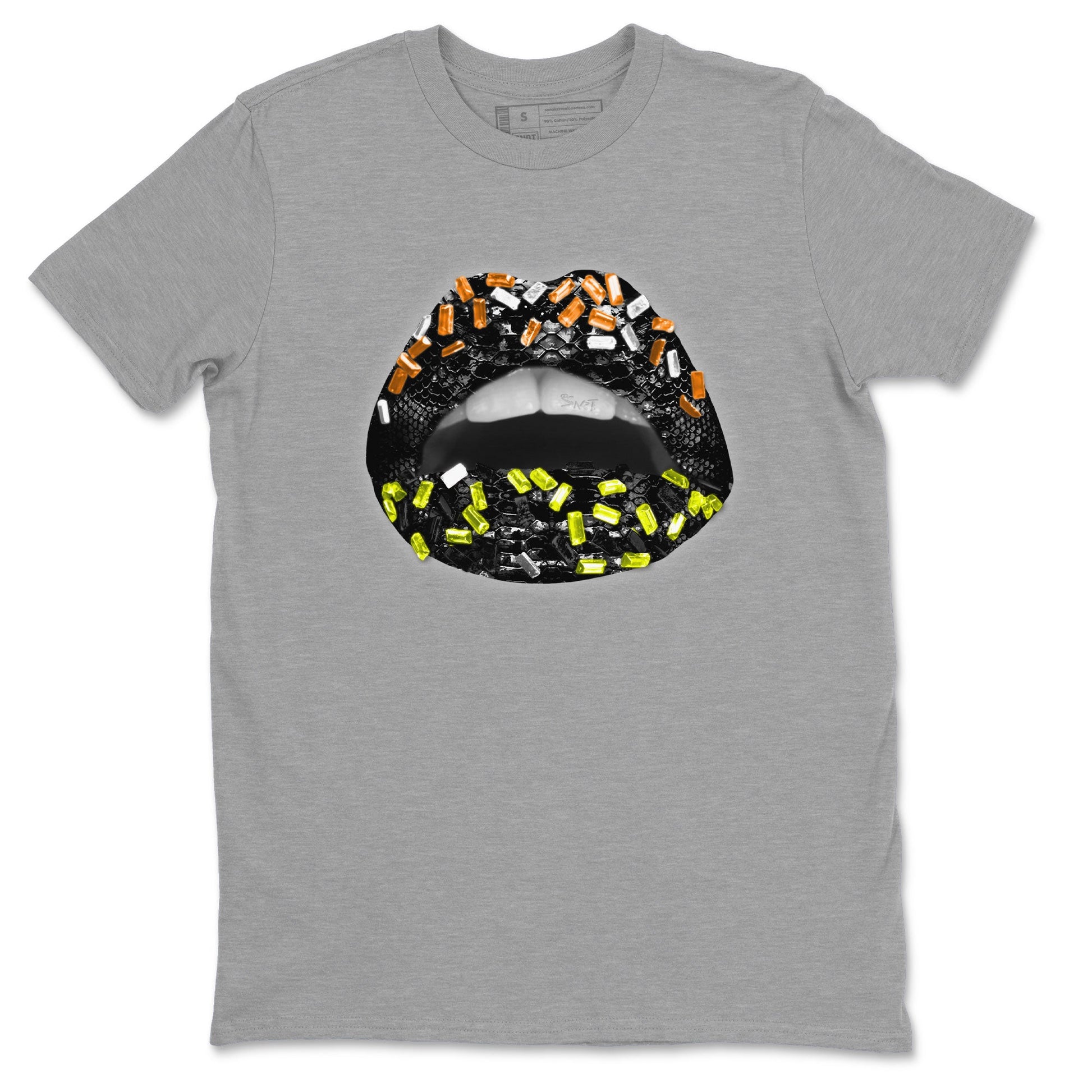 Dunk Mid Premium shirt to match jordans Lips Jewel sneaker tees Dunk Mid Halloween SNRT Sneaker Tees Sneaker Matching Clothing Brand Unisex Sneaker Tee Heather Grey 2 T-Shirt