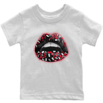 Jordan 1 Bred Patent Sneaker Match Tees Lips Jewel Sneaker Tees Jordan 1 Bred Patent Sneaker Release Tees Kids Shirts