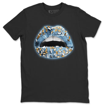 Jordan 1 Denim Sneaker Match Tees Lips Jewel Sneaker Tees Jordan 1 Denim Sneaker Release Tees Unisex Shirts