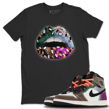 Jordan 1 Hand Crafted Sneaker Match Tees Lips Jewel Sneaker Tees Jordan 1 Hand Crafted Sneaker Release Tees Unisex Shirts