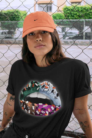 Jordan 1 Hand Crafted Sneaker Match Tees Lips Jewel Sneaker Tees Jordan 1 Hand Crafted Sneaker Release Tees Unisex Shirts