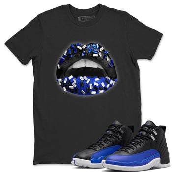 Jordan 12 Hyper Royal Sneaker Match Tees Lips Jewel Sneaker Tees Jordan 12 Hyper Royal Sneaker Release Tees Unisex Shirts