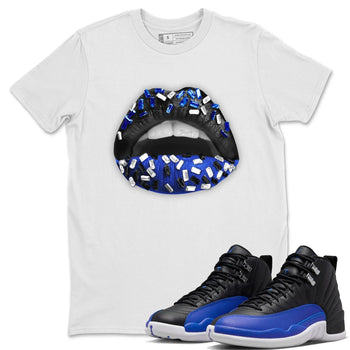 Jordan 12 Hyper Royal Sneaker Match Tees Lips Jewel Sneaker Tees Jordan 12 Hyper Royal Sneaker Release Tees Unisex Shirts