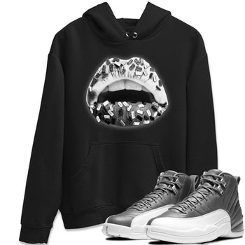 Jordan 12 Stealth Sneaker Match Tees Lips Jewel Sneaker Tees Jordan 12 Stealth Sneaker Release Tees Unisex Shirts