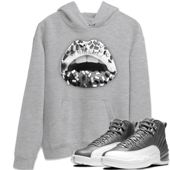 Jordan 12 Stealth Sneaker Match Tees Lips Jewel Sneaker Tees Jordan 12 Stealth Sneaker Release Tees Unisex Shirts